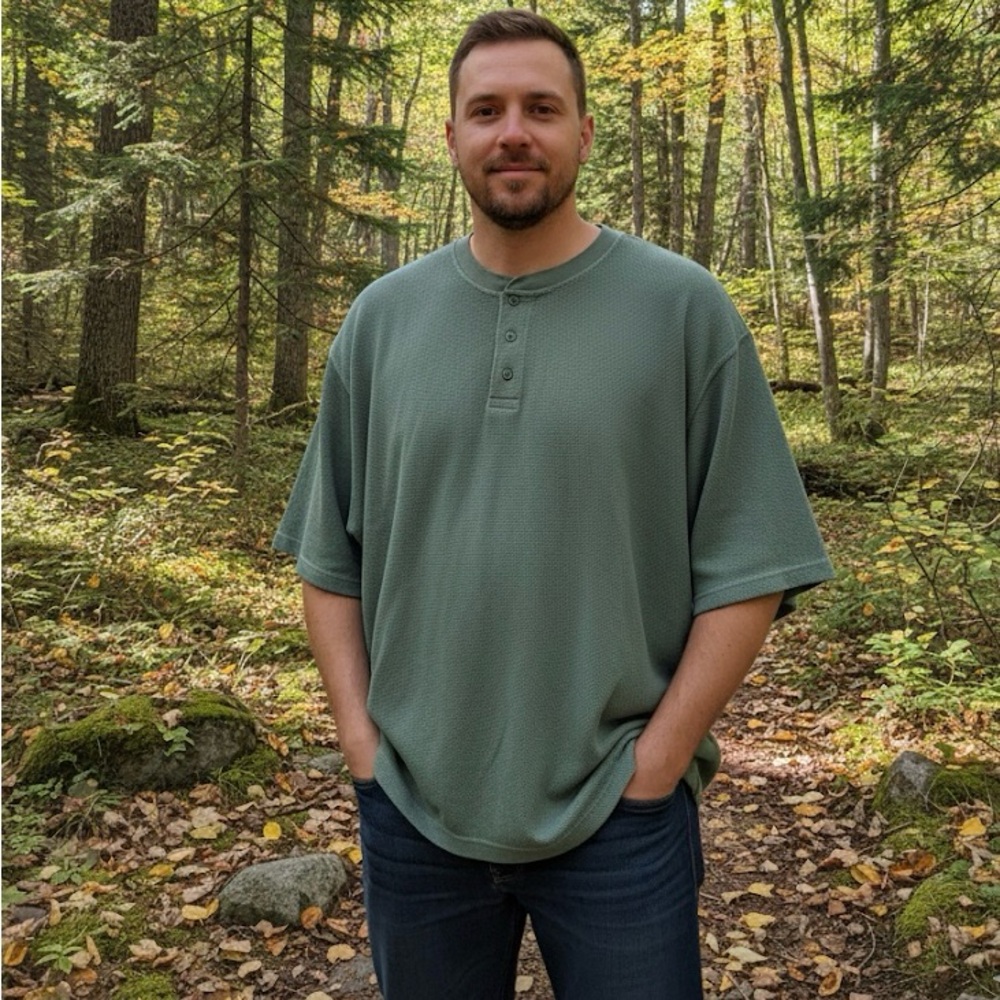 New! Cabela’s Popcorn Textured Knit Henley Shirt Mens Size 5XL